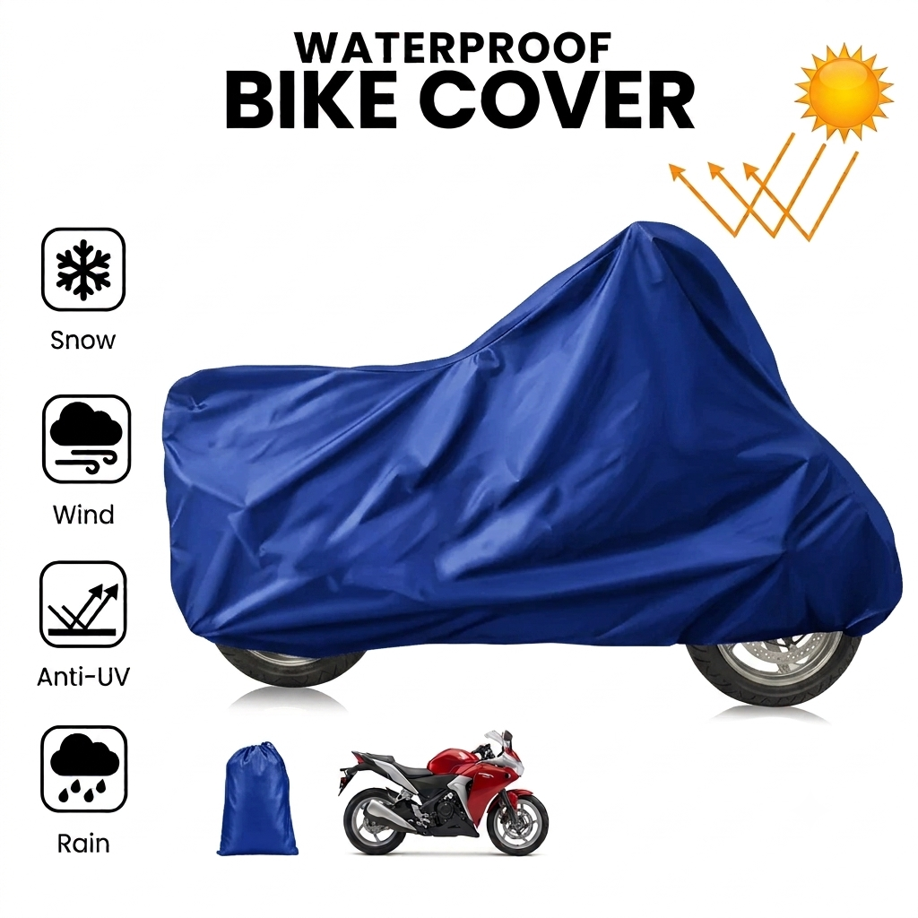 100% Waterproof Motorcycle Cover for CD 70 & CD 125 – Dustproof Bike Protector | In Navy Blue Color