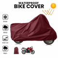 100% Waterproof Motorcycle Cover for CD 70 & CD 125 – Dustproof Bike Protector | In Mahroon Color