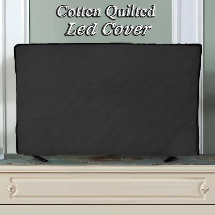 Cotton Quilted LED TV Cover – Dustproof LCD Screen Protector (All Sizes) | In Black Color