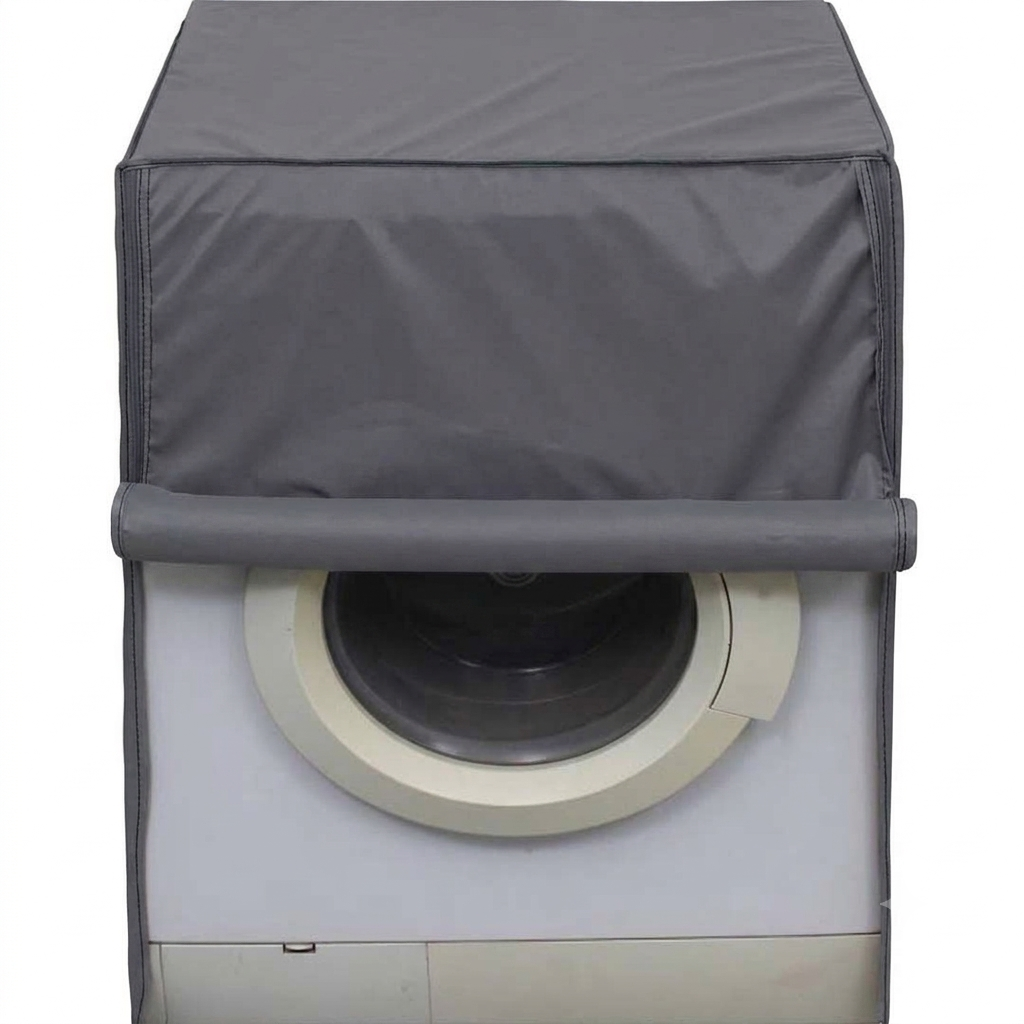 100% Waterproof Front Load Washing Machine Cover – Dustproof Washer Protector (All Sizes) | In Gray Color