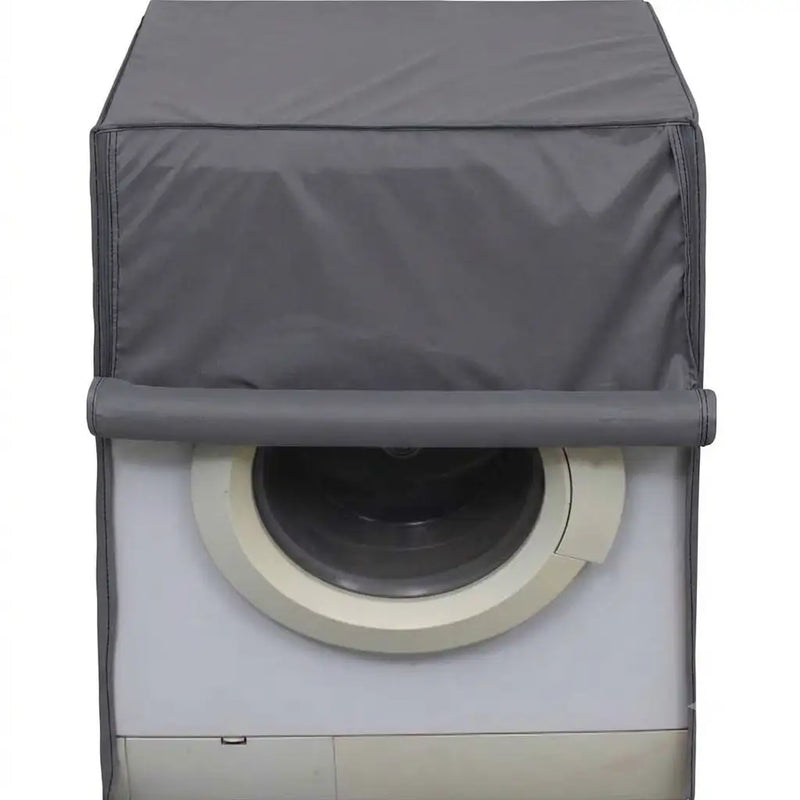 100% Waterproof Front Load Washing Machine Cover – Dustproof Washer Protector (All Sizes) | In Gray Color