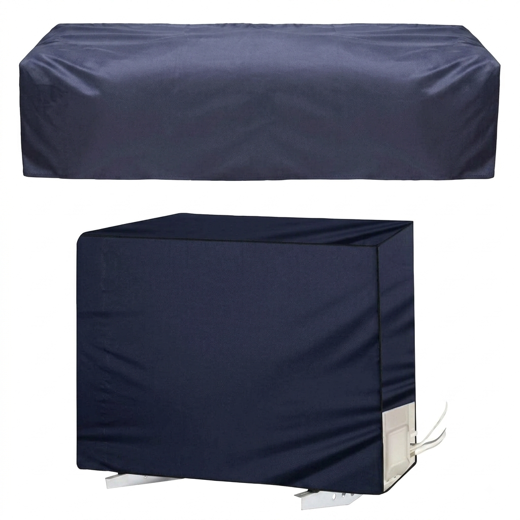 Water-Resistant & Dustproof AC Cover – Indoor & Outdoor Unit Protector | In Navy Blue Color