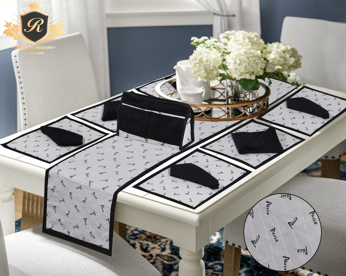 14 Pcs Quilted Table Runner Set-Royal # 05