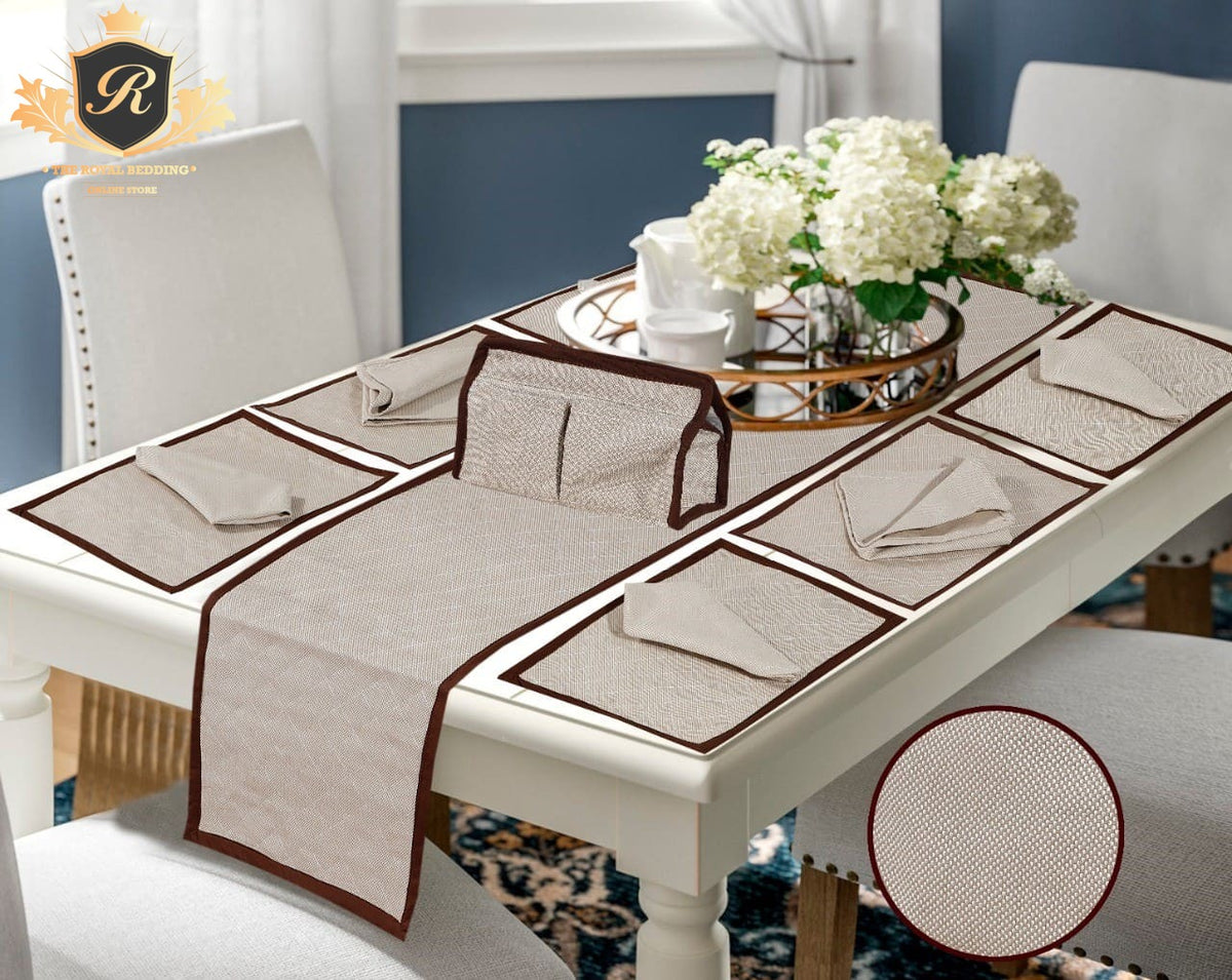 14 Pcs Quilted Table Runner Set-Royal # 07