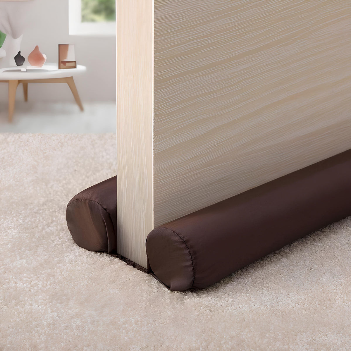 Door Draft Stopper Dual Side Protection-Brown