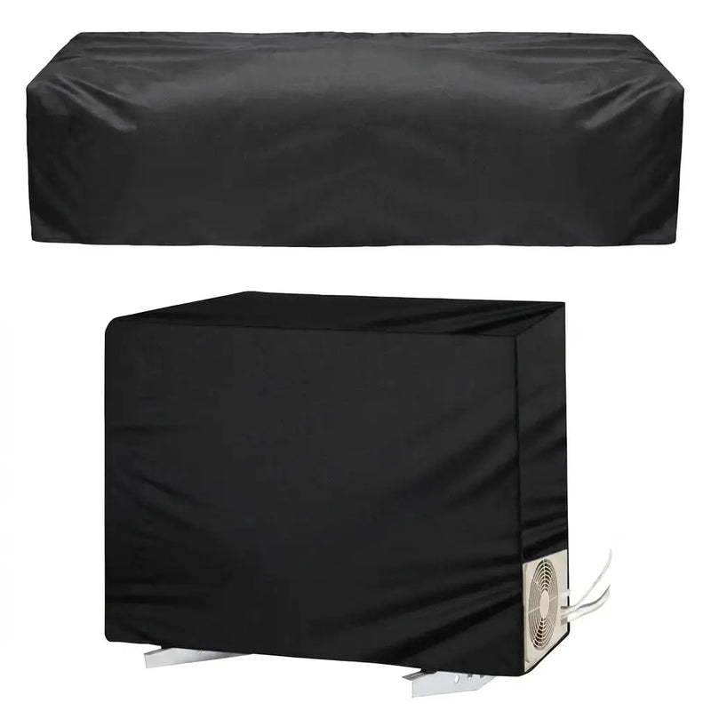 Water-Resistant & Dustproof AC Cover – Indoor & Outdoor Unit Protector | In Black Color