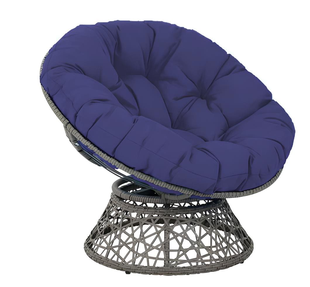 Round Egg Chair Cushion-Blue (no chair Included)