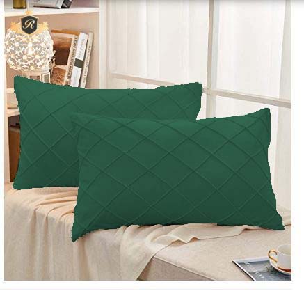 Velvet Plated / Pintuck Pillows-Green