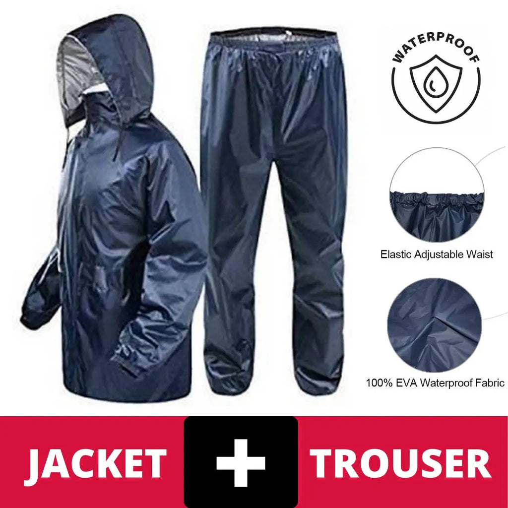 100% Waterproof Rain Suit – Jacket & Trouser Set for Men & Women