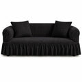 Luxury Turkish Bubble Stretch Sofa Cover for Living Room | In Black Color