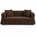 Luxury Turkish Bubble Stretch Sofa Cover for Living Room | In Brown Color