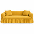 Luxury Turkish Bubble Stretch Sofa Cover for Living Room | In Golden Color
