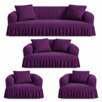 Luxury Turkish Bubble Stretch Sofa Cover for Living Room | In Purple Color