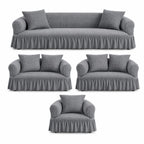 Luxury Turkish Bubble Stretch Sofa Cover for Living Room | In Gray Color