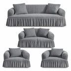 Luxury Turkish Bubble Stretch Sofa Cover for Living Room | In Gray Color