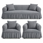 Luxury Turkish Bubble Stretch Sofa Cover for Living Room | In Gray Color