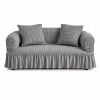 Luxury Turkish Bubble Stretch Sofa Cover for Living Room | In Gray Color