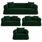 Luxury Turkish Bubble Stretch Sofa Cover for Living Room | In Green Color