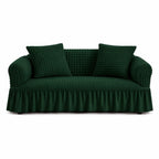 Luxury Turkish Bubble Stretch Sofa Cover for Living Room | In Green Color