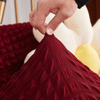 Luxury Turkish Bubble Stretch Sofa Cover for Living Room | In Mahroon Color
