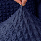 Luxury Turkish Bubble Stretch Sofa Cover for Living Room | In Navy Blue Color
