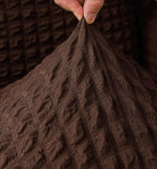 Luxury Turkish Bubble Stretch Sofa Cover for Living Room | In Brown Color