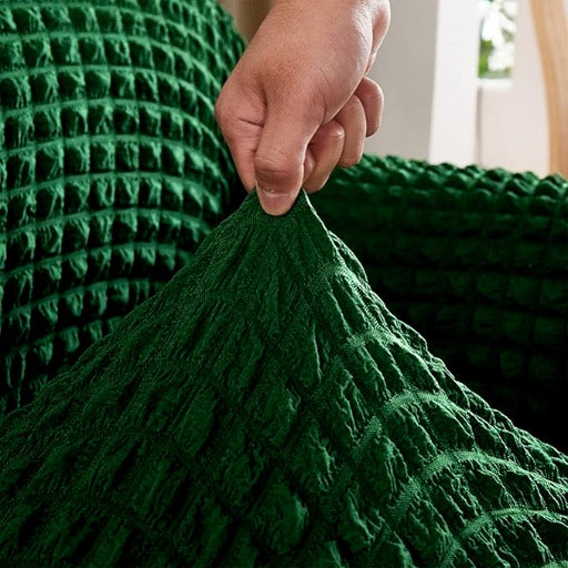Luxury Turkish Bubble Stretch Sofa Cover for Living Room | In Green Color
