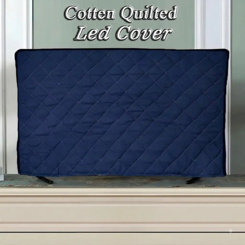 Cotton Quilted LED TV Cover – Dustproof LCD Screen Protector (All Sizes) | In Navy Blue Color (