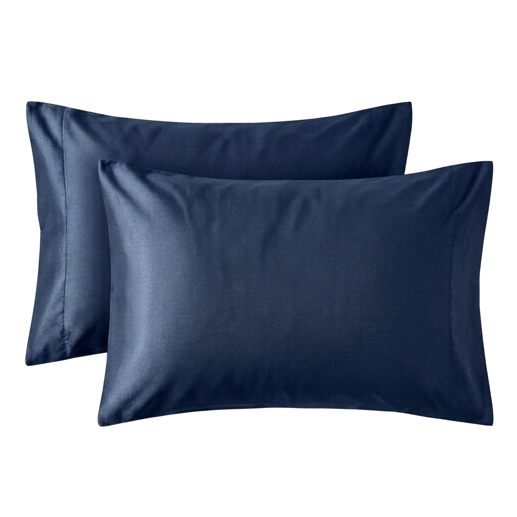 100% Waterproof Pillow Protector with Zipper – Dustproof & Allergen-Proof Pillow Cover | In Navy Blue Color