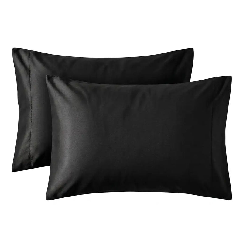 100% Waterproof Pillow Protector with Zipper – Dustproof & Allergen-Proof Pillow Cover | In Black Color
