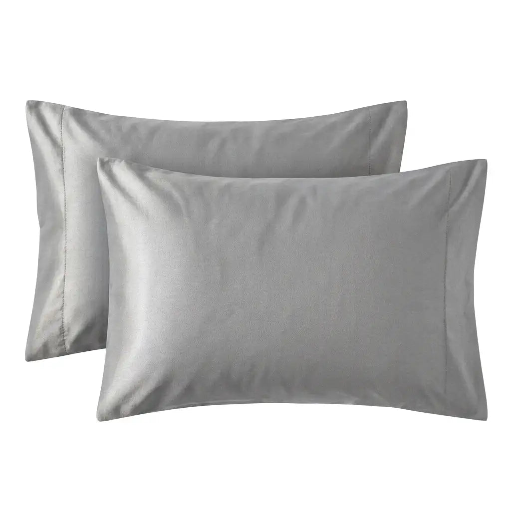 100% Waterproof Pillow Protector with Zipper – Dustproof & Allergen-Proof Pillow Cover | In Silver Color